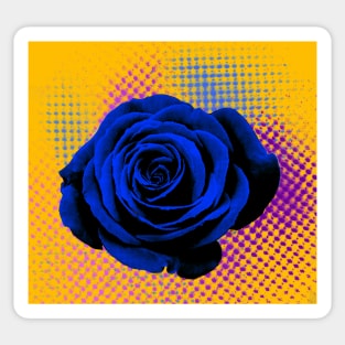 Rose bluem orange, fucsia, pop art Sticker